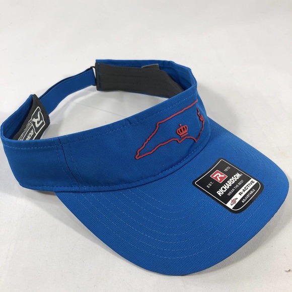 NORTH CAROLINA SHAPE RICHARDSON VISOR HAT CAP NEW BLUE RED ONE SIZE FITS MOST - Picture 2 of 10